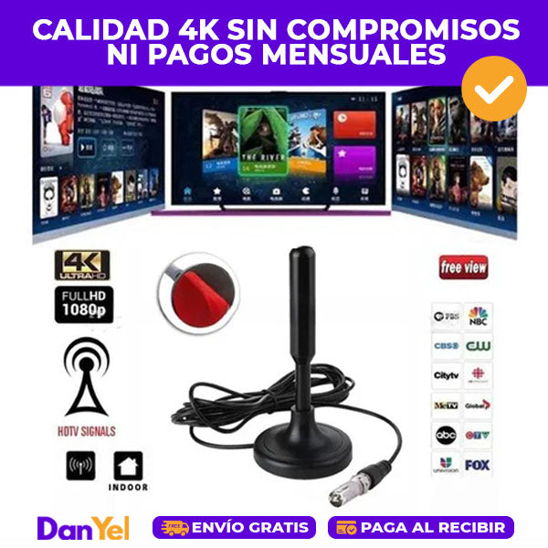 Antena Tdt | Tv Digital Ultra Hd | Canales Gratis