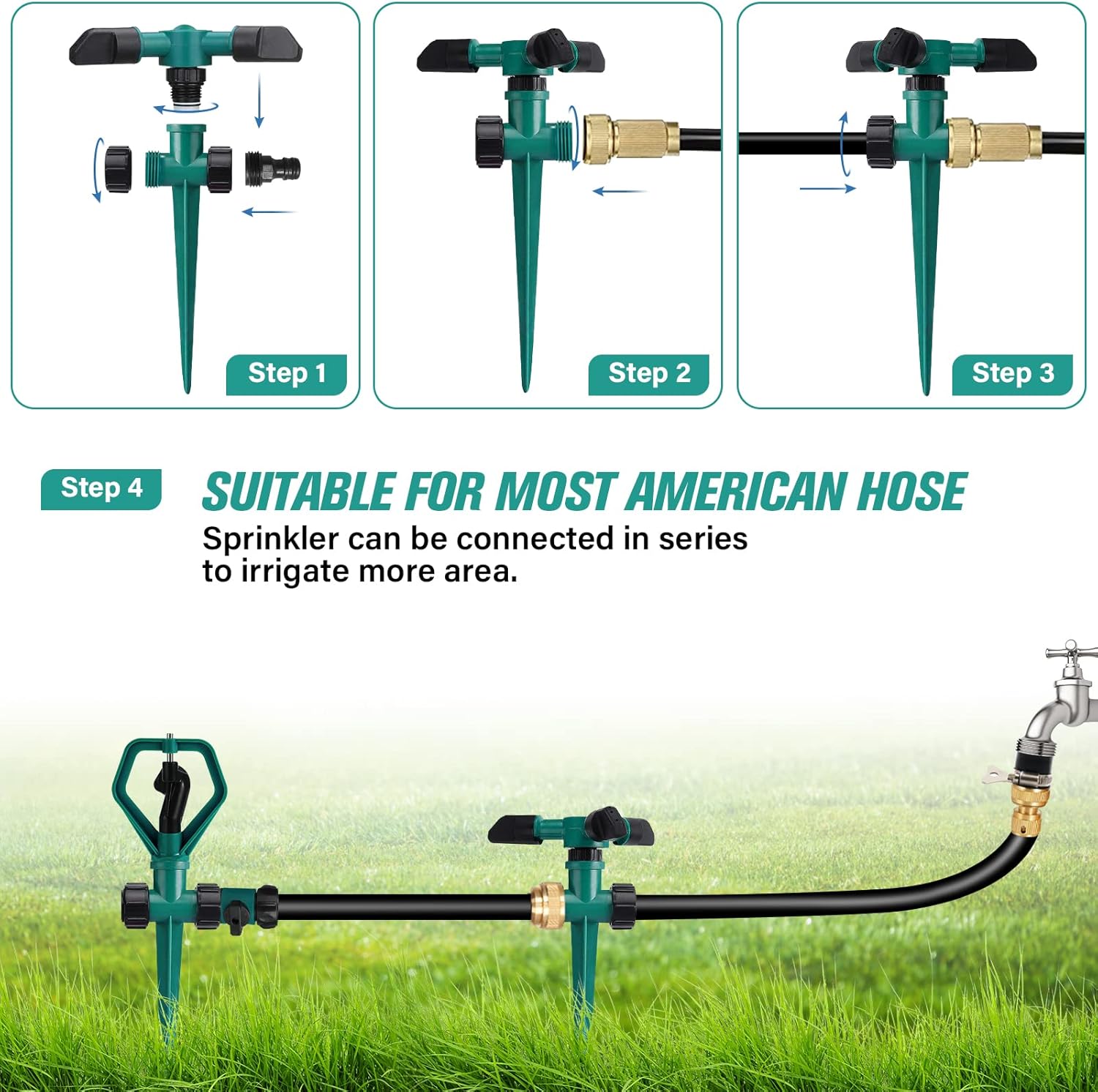 Aspersor De Agua Para Jardin 3 Boquillas